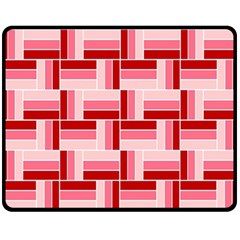 Pink Red Burgundy Pattern Stripes Fleece Blanket (medium)  by Amaryn4rt