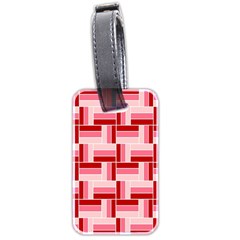 Pink Red Burgundy Pattern Stripes Luggage Tags (two Sides)