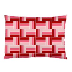 Pink Red Burgundy Pattern Stripes Pillow Case (two Sides) by Amaryn4rt