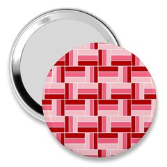 Pink Red Burgundy Pattern Stripes 3  Handbag Mirrors