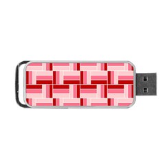 Pink Red Burgundy Pattern Stripes Portable Usb Flash (one Side) by Amaryn4rt