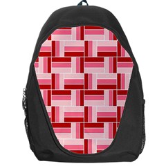 Pink Red Burgundy Pattern Stripes Backpack Bag