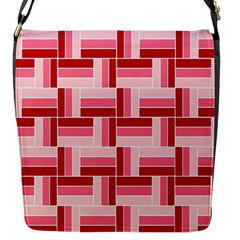 Pink Red Burgundy Pattern Stripes Flap Messenger Bag (s)