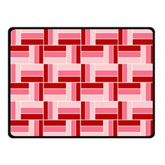 Pink Red Burgundy Pattern Stripes Double Sided Fleece Blanket (small) 