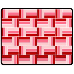 Pink Red Burgundy Pattern Stripes Double Sided Fleece Blanket (medium) 