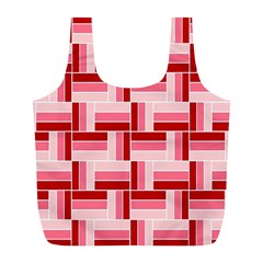 Pink Red Burgundy Pattern Stripes Full Print Recycle Bags (l) 