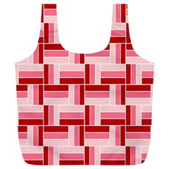 Pink Red Burgundy Pattern Stripes Full Print Recycle Bags (l) 