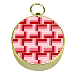 Pink Red Burgundy Pattern Stripes Gold Compasses