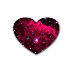 Pistol Star And Nebula Heart Coaster (4 Pack)  by Amaryn4rt