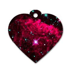 Pistol Star And Nebula Dog Tag Heart (one Side)