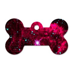 Pistol Star And Nebula Dog Tag Bone (one Side) by Amaryn4rt