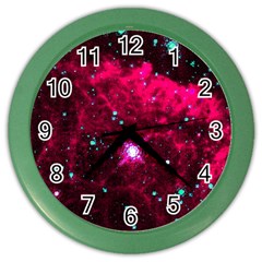 Pistol Star And Nebula Color Wall Clocks