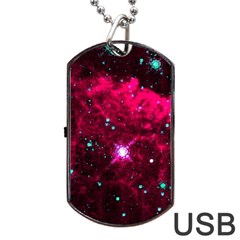 Pistol Star And Nebula Dog Tag Usb Flash (one Side) by Amaryn4rt