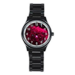 Pistol Star And Nebula Stainless Steel Round Watch by Amaryn4rt