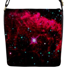 Pistol Star And Nebula Flap Messenger Bag (s)