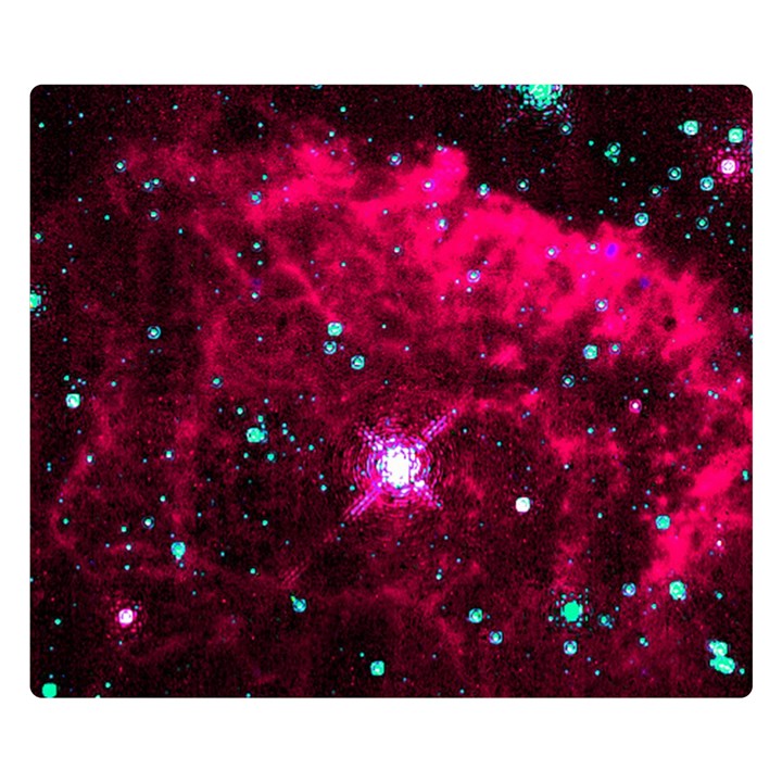 Pistol Star And Nebula Double Sided Flano Blanket (Small) 