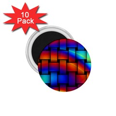 Rainbow Weaving Pattern 1 75  Magnets (10 Pack) 