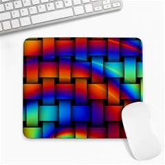 Rainbow Weaving Pattern Large Mousepads