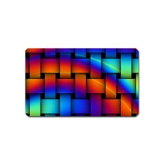 Rainbow Weaving Pattern Magnet (name Card)