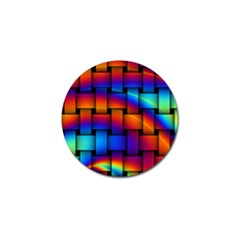 Rainbow Weaving Pattern Golf Ball Marker (10 Pack)