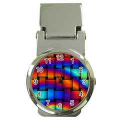 Rainbow Weaving Pattern Money Clip Watches