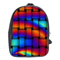 Rainbow Weaving Pattern School Bags(large) 