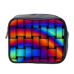 Rainbow Weaving Pattern Mini Toiletries Bag 2-side by Amaryn4rt