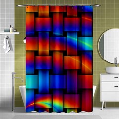 Rainbow Weaving Pattern Shower Curtain 48  X 72  (small) 