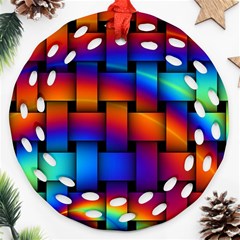 Rainbow Weaving Pattern Ornament (round Filigree)