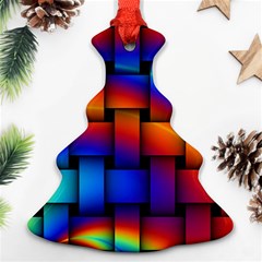 Rainbow Weaving Pattern Ornament (christmas Tree) 