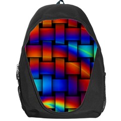 Rainbow Weaving Pattern Backpack Bag by Amaryn4rt