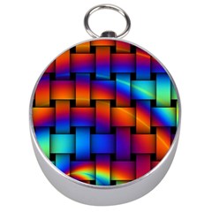 Rainbow Weaving Pattern Silver Compasses by Amaryn4rt