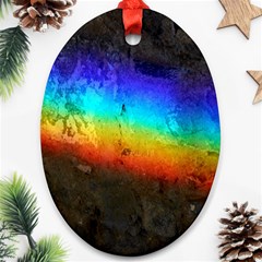 Rainbow Color Prism Colors Ornament (oval)