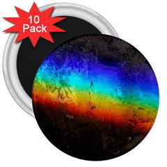 Rainbow Color Prism Colors 3  Magnets (10 Pack)  by Amaryn4rt