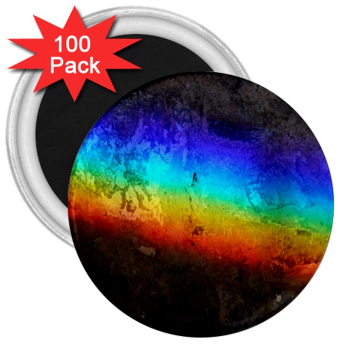 Rainbow Color Prism Colors 3  Magnets (100 pack)