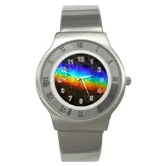 Rainbow Color Prism Colors Stainless Steel Watch