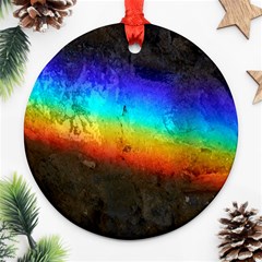 Rainbow Color Prism Colors Round Ornament (two Sides)