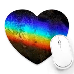 Rainbow Color Prism Colors Heart Mousepads