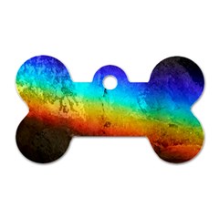 Rainbow Color Prism Colors Dog Tag Bone (one Side) by Amaryn4rt