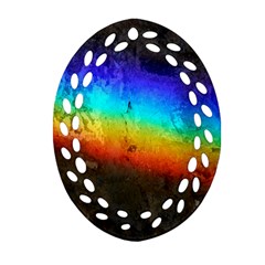 Rainbow Color Prism Colors Ornament (oval Filigree)