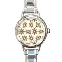 Seamless Repeating Tiling Tileable Round Italian Charm Watch by Amaryn4rt