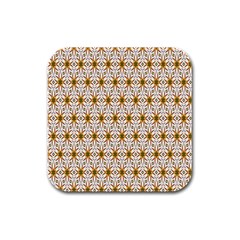 Seamless Wallpaper Background Rubber Square Coaster (4 Pack) 