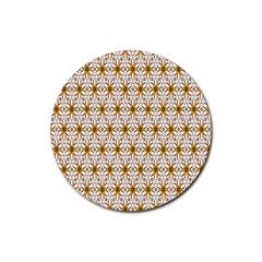 Seamless Wallpaper Background Rubber Coaster (round) 