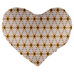 Seamless Wallpaper Background Large 19  Premium Flano Heart Shape Cushions by Amaryn4rt