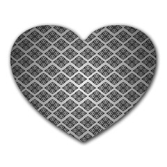 Silver The Background Heart Mousepads