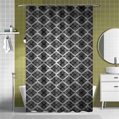 Silver The Background Shower Curtain 48  X 72  (small) 