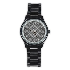 Silver The Background Stainless Steel Round Watch