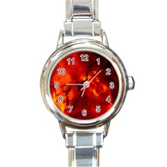 Star Clusters Rosette Nebula Star Round Italian Charm Watch by Amaryn4rt