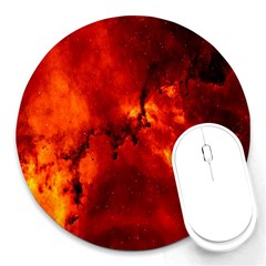 Star Clusters Rosette Nebula Star Round Mousepads by Amaryn4rt