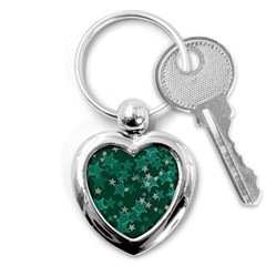 Star Seamless Tile Background Abstract Key Chains (heart) 